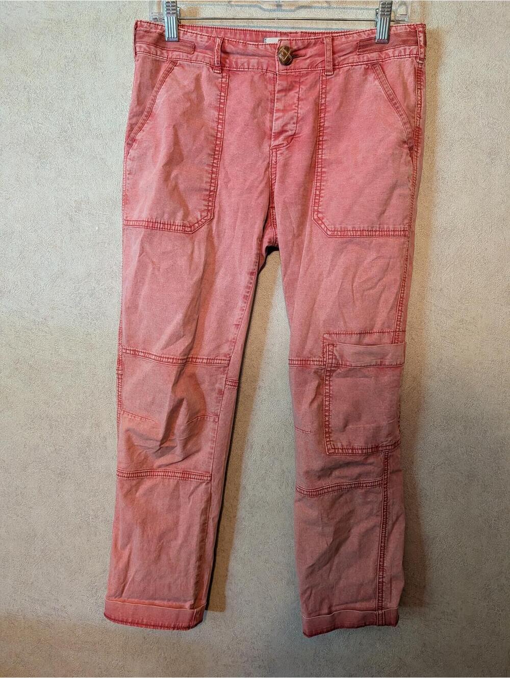 HEI HEI Anthropologie the Wanderer rust straight leg pants sz 26